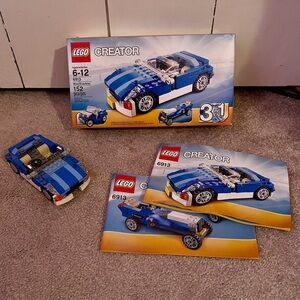 LEGO Creator 3-in-1 Blue Roadster Car Set 6913, Retired 2012 LEGO set